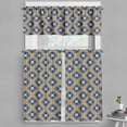thumbnail image 1 of Ambesonne Ethnic Valance & Curtain, Vintage Tile Art, 55"x36", Blue Orange Beige, 1 of 6