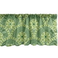 thumbnail image 1 of Ambesonne Ethnic Valance Pack of 2, Antique Cultural Round Motif, 42"X12", Green Lime Green, 1 of 3