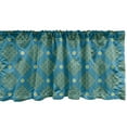 thumbnail image 1 of Ambesonne Ethnic Valance Pack of 2, Oriental Stars Mosaic Look, 54"X18", Dark Turquoise and Multicolor, 1 of 4