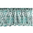 thumbnail image 1 of Ambesonne Ethnic Valance Pack of 2, Traditional Chevron Pattern, 54"X18", Dark Seafoam Teal White, 1 of 4