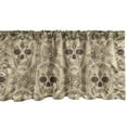 thumbnail image 1 of Ambesonne Ethnic Window Valance, American Traditional Skull, 42" x 12", Pale Sepia and Dark Rosewood, 1 of 2