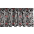 thumbnail image 1 of Ambesonne Ethnic Window Valance, Aztec Ornament Lace, 54" X 18", Grey Vermilion Brown, 1 of 3