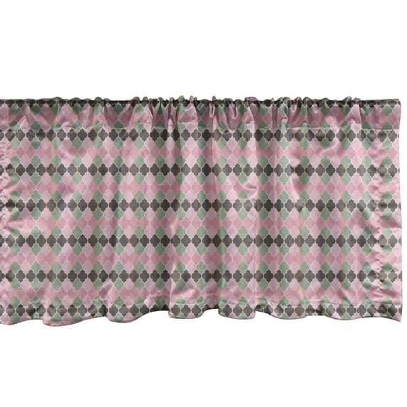 Ambesonne Ethnic Window Valance, Colorful Oriental Pattern, 54" X 12", Multicolor