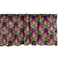 thumbnail image 1 of Ambesonne Ethnic Window Valance, Floral Art Pattern East European Folkloric Style Vintage Blossoms, Curtain Valance for Kitchen Bedroom Decor with Rod Pocket, 54" X 18", Purple Magenta, 1 of 2