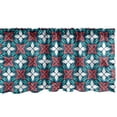 thumbnail image 1 of Ambesonne Ethnic Window Valance, Geometric Arabic Floral Art, 42" x 12", Dark Coral Seafoam and Blue, 1 of 2