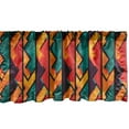 thumbnail image 1 of Ambesonne Ethnic Window Valance, Geometric Modern Design, 54" X 12", Teal Orange Marigold, 1 of 3