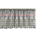 thumbnail image 1 of Ambesonne Ethnic Window Valance, Geometric Pattern, 54" X 12", Cream Black Ruby, 1 of 3