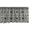 thumbnail image 1 of Ambesonne Ethnic Window Valance, Geometrical Design with Moroccan Star Motifs Ornate Mandala, Curtain Valance for Kitchen Bedroom Decor with Rod Pocket, 54" X 12", Black and Off White, 1 of 2