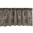 thumbnail image 1 of Ambesonne Ethnic Window Valance, Oriental Damask Motif Tribal, 54" X 18", Dark Grey and Tan, 1 of 3