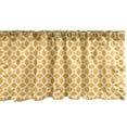 thumbnail image 1 of Ambesonne Ethnic Window Valance, Oriental Floral Tile Lattice, 54" X 18", Orange and White, 1 of 5