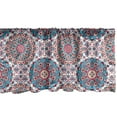 thumbnail image 1 of Ambesonne Ethnic Window Valance, Oriental Style Floral Retro, 54" X 12", Turquoise Pale Pink, 1 of 3