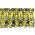 thumbnail image 1 of Ambesonne Ethnic Window Valance, Paisley Ivy Swilrs Image, 54" X 12", Charcoal Grey White, 1 of 5