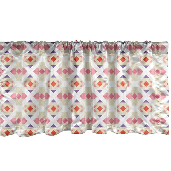 Ambesonne Ethnic Window Valance, Pastel Traditional Aztec, 42" x 18", Multicolor