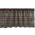 thumbnail image 1 of Ambesonne Ethnic Window Valance, Pattern with Primitive Geometric Old Mexican Folk Effects, Curtain Valance for Kitchen Bedroom Decor with Rod Pocket, 54" X 18", Multicolor, 1 of 2