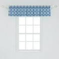 thumbnail image 1 of Ambesonne Ethnic Window Valance, Portuguese Azulejo Tile Inspired Pattern with Ornamental Foliage Pattern, Curtain Valance for Kitchen Bedroom Decor with Rod Pocket, 54" X 12", Navy Blue Orange White, 1 of 2