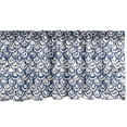 thumbnail image 1 of Ambesonne Ethnic Window Valance, Scales Stripes Grunge, 54" X 18", Navy Blue and Cream, 1 of 3