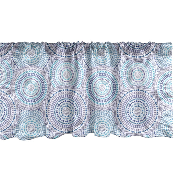 Ambesonne Ethnic Window Valance, Sun Circles and Dots, 54" X 18", Multicolor