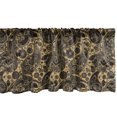 thumbnail image 1 of Ambesonne Ethnic Window Valance, Traditional Folk Retro, 54" X 12", Black Cream, 1 of 5