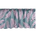 thumbnail image 1 of Ambesonne Ethnic Window Valance with Rod Pocket, Tribal Repeating Feathers, 54" X 18", Cadet Blue and Soft Pink, 1 of 2