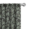thumbnail image 1 of Ambesonne Eucalyptus 4-Panel Curtains, Leafy Branches Continued, 56"x95", Dark Grey and Peacock Green, 1 of 1