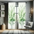 thumbnail image 1 of Ambesonne Eucalyptus Curtains 2 Panel Set, Art Dreamy Leaves Huddle, Pair of - 28" x 63", Fern Green White, 1 of 4