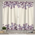 thumbnail image 1 of Ambesonne Eucalyptus Kitchen Curtains, Watercolor Branches Art, 55"x36", Lilac Lavender Off White, 1 of 3