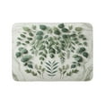 thumbnail image 1 of Ambesonne Eucalyptus Leaves Bath Mat, Weeping Wreath, 30.2" x 20", Ivory and Laurel Green, 1 of 3
