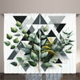 thumbnail image 1 of Ambesonne Eucalyptus Leaves Curtains 2 Panel Set, Meadow Bouquet, 108" x 63", Dark Blue Grey and Green, 1 of 2