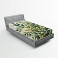 thumbnail image 1 of Ambesonne Eucalyptus Leaves Fitted Sheet, Bold Branches, Twin Size, Laurel Green Eggshell, 1 of 3