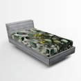 thumbnail image 1 of Ambesonne Eucalyptus Leaves Fitted Sheet, Love of Nature, TwinXL Size, Mustard and Reseda Green, 1 of 3