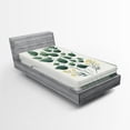 thumbnail image 1 of Ambesonne Eucalyptus Leaves Fitted Sheet, Minimal Botanical, TwinXL Size, Reseda Green Yellow Grey, 1 of 3