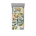 thumbnail image 1 of Ambesonne Eucalyptus Leaves Fitted Sheet & Pillow Sham Set, Geometric Nature, Twinxl, Orange Dark Sea Green, 1 of 2