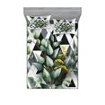 thumbnail image 1 of Ambesonne Eucalyptus Leaves Fitted Sheet & Pillow Sham Set, Meadow Bouquet, Queen, Dark Blue Grey and Green, 1 of 2