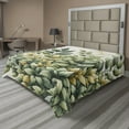 thumbnail image 1 of Ambesonne Eucalyptus Leaves Flat Sheet, Bold Branches, King Size, Laurel Green Eggshell, 1 of 1