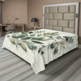 thumbnail image 1 of Ambesonne Eucalyptus Leaves Flat Sheet, Botanical Art, California King, Sage Green Off White, 1 of 1