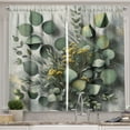 thumbnail image 1 of Ambesonne Eucalyptus Leaves Kitchen Curtains, Love of Nature, 55"x36", Mustard and Reseda Green, 1 of 3
