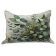 thumbnail image 1 of Ambesonne Eucalyptus Leaves Knitted Quilt Pillowcover, Love of Nature, 30"x20", Mustard and Reseda Green, 1 of 2