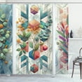 thumbnail image 1 of Ambesonne Eucalyptus Leaves Shower Curtain, Leaf Geometrics, 69"Wx75"L, Teal Multicolor, 1 of 4