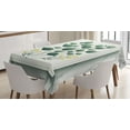 thumbnail image 1 of Ambesonne Eucalyptus Leaves Tablecloth Rectangular Table Cover, Minimal Botanical, 60"x84", Reseda Green Yellow Grey, 1 of 3