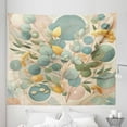 thumbnail image 1 of Ambesonne Eucalyptus Leaves Tapestry King Size, Pastel Art Deco, 104"x88", Peach Green and Pale Orange, 1 of 2