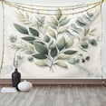 thumbnail image 1 of Ambesonne Eucalyptus Leaves Tapestry Wall Hanging, Botanical Art, 60"x40", Sage Green Off White, 1 of 3