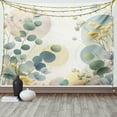 thumbnail image 1 of Ambesonne Eucalyptus Leaves Tapestry Wall Hanging, Pastel Meadow, 60"x40", Laurel Green Blue Cream, 1 of 3