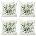thumbnail image 1 of Ambesonne Eucalyptus Leaves Throw Pillow Cover 4 Pack, Botanical Art, 24", Sage Green Off White, 1 of 7