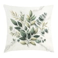 thumbnail image 1 of Ambesonne Eucalyptus Leaves Throw Pillow Cushion Cover, Botanical Art, 20" X 20", Sage Green Off White, 1 of 2