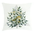thumbnail image 1 of Ambesonne Eucalyptus Leaves Throw Pillow Cushion Cover, Branch Triangle, 40" X 40", Laurel Green White, 1 of 2