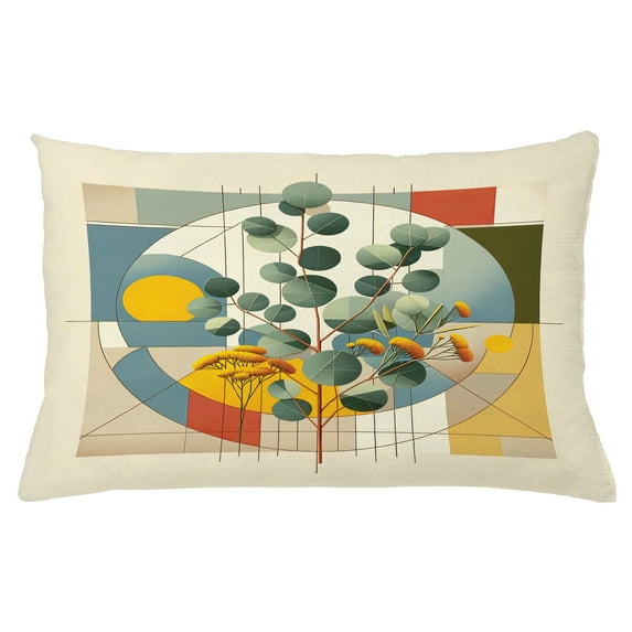 Ambesonne Eucalyptus Leaves Throw Pillow Cushion Cover, Classic Branches, 26" X 16", Laurel Green Multicolor