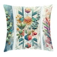 thumbnail image 1 of Ambesonne Eucalyptus Leaves Throw Pillow Cushion Cover, Leaf Geometrics, 28" X 28", Teal Multicolor, 1 of 2