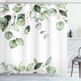 thumbnail image 1 of Ambesonne Eucalyptus Shower Curtain, Botanical Nature Garden, 69"Wx84"L, Pastel Green Pale Teal, 1 of 3