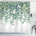 thumbnail image 1 of Ambesonne Eucalyptus Shower Curtain, Weeping Leafy Branches, 69"Wx84"L, Blue Grey and Peacock Green, 1 of 3