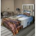 thumbnail image 1 of Ambesonne Europe Fitted & Top Sheet Set with Sham, Royal Palace in Madrid, Multicolor, 1 of 4